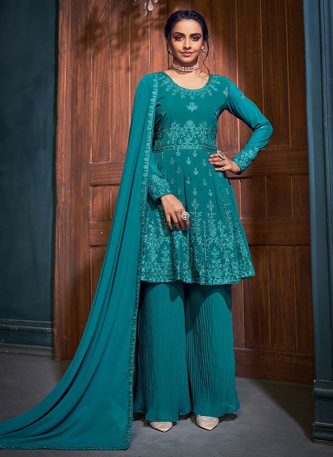 RANGAT Heavy Designer Party Wear Fox Georgette Fancy Sharara Suit Collection